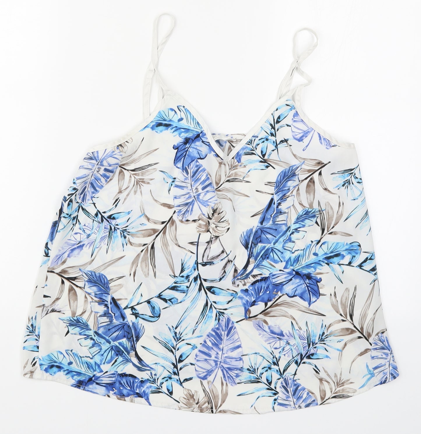Primark Womens Blue Floral  Cami Pyjama Top Size 6
