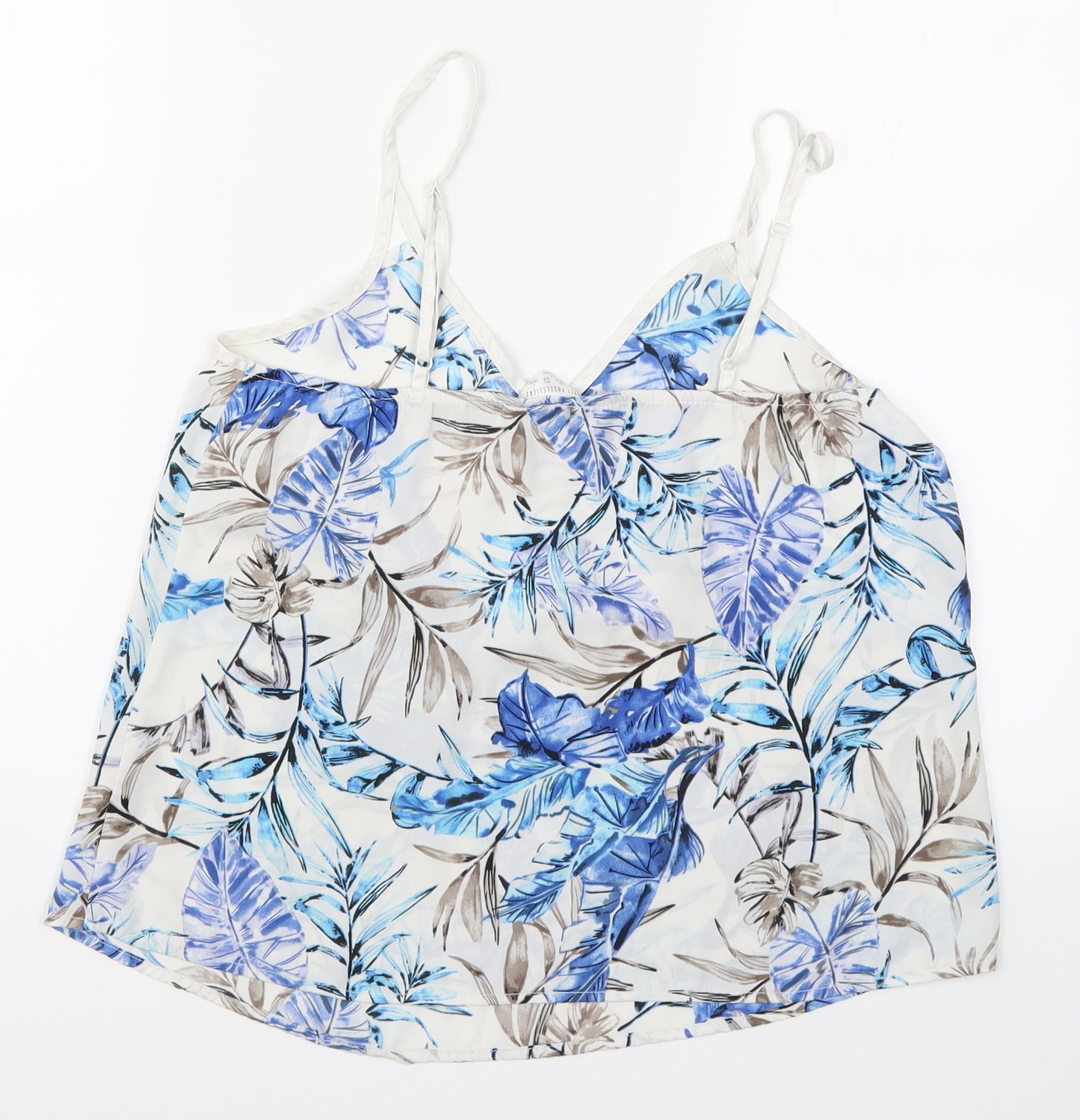 Primark Womens Blue Floral  Cami Pyjama Top Size 6