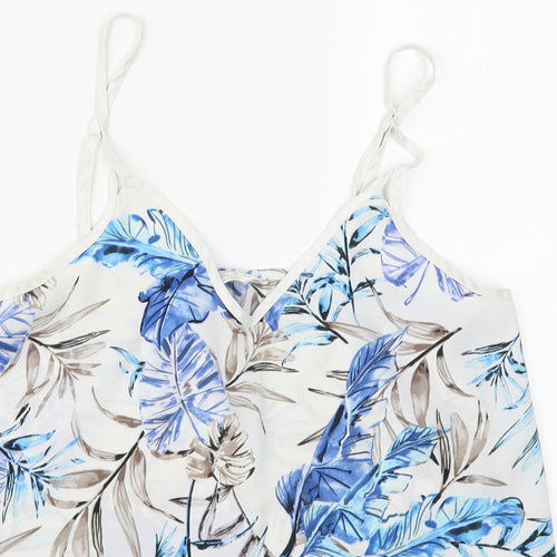 Primark Womens Blue Floral  Cami Pyjama Top Size 6