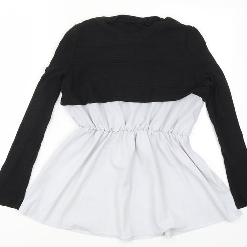 SheIn Womens Black   Basic Blouse Size S  - Grey