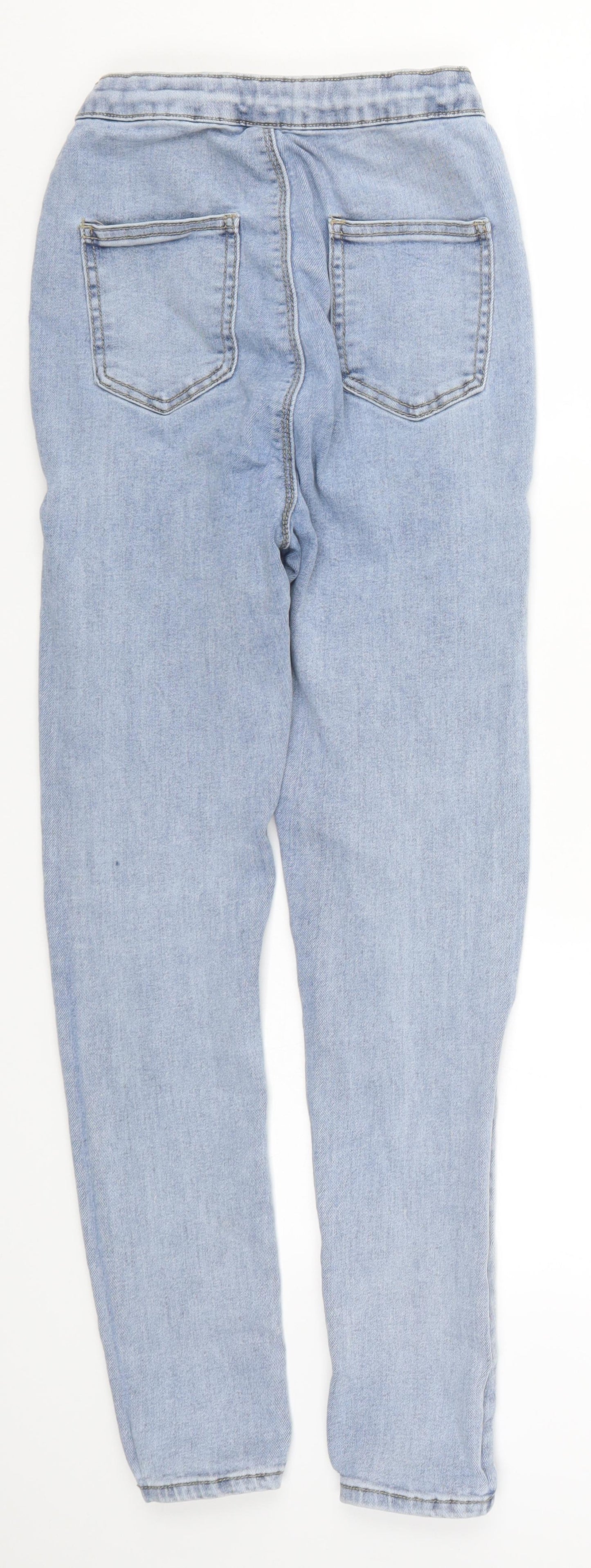 PRETTYLITTLETHING Womens Blue  Denim Skinny Jeans Size 10 L26 in