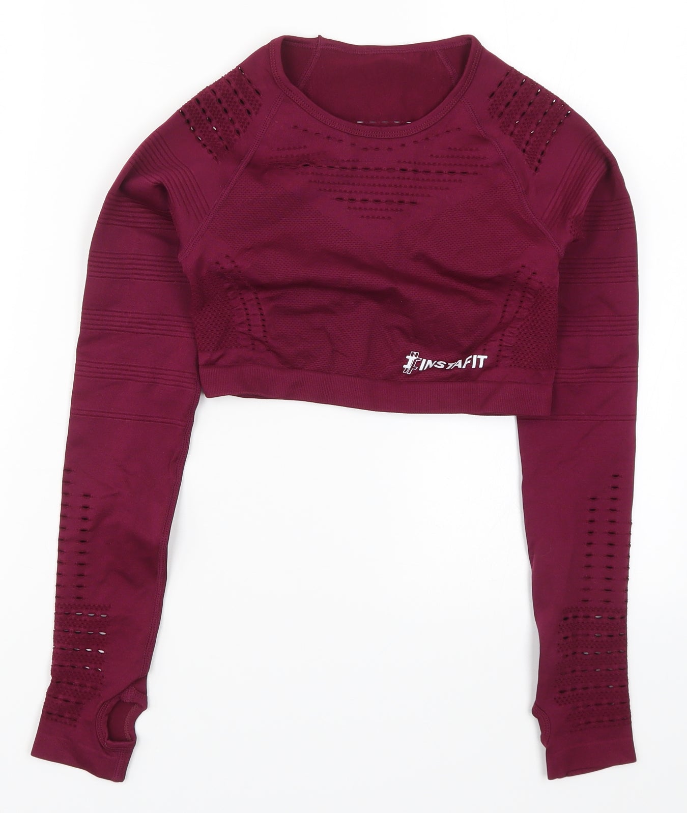 Instafit Womens Pink   Cropped T-Shirt Size S