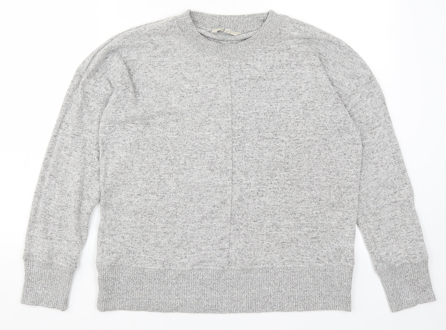 Nex Womens Grey  Knit Pullover Jumper Size 14