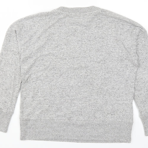 Nex Womens Grey  Knit Pullover Jumper Size 14