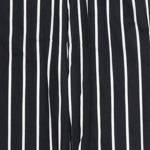 H&M Womens Black Striped  Trousers  Size 4 L28 in
