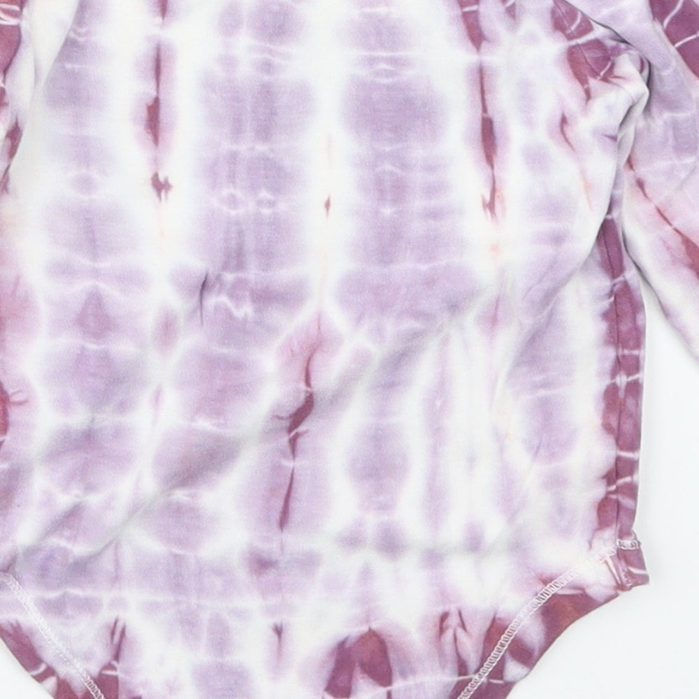 John Lewis Girls Purple Geometric  Babygrow One-Piece Size 12-18 Months  - Tie Dye