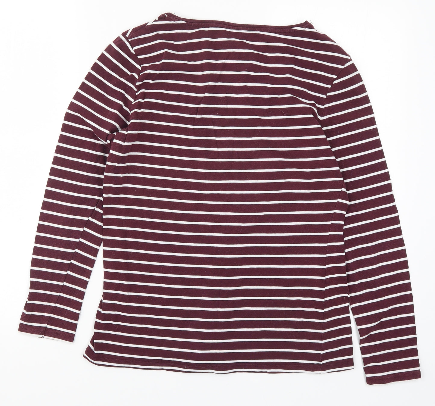 Atmosphere Womens Red Striped  Basic T-Shirt Size 14  - Burgundy