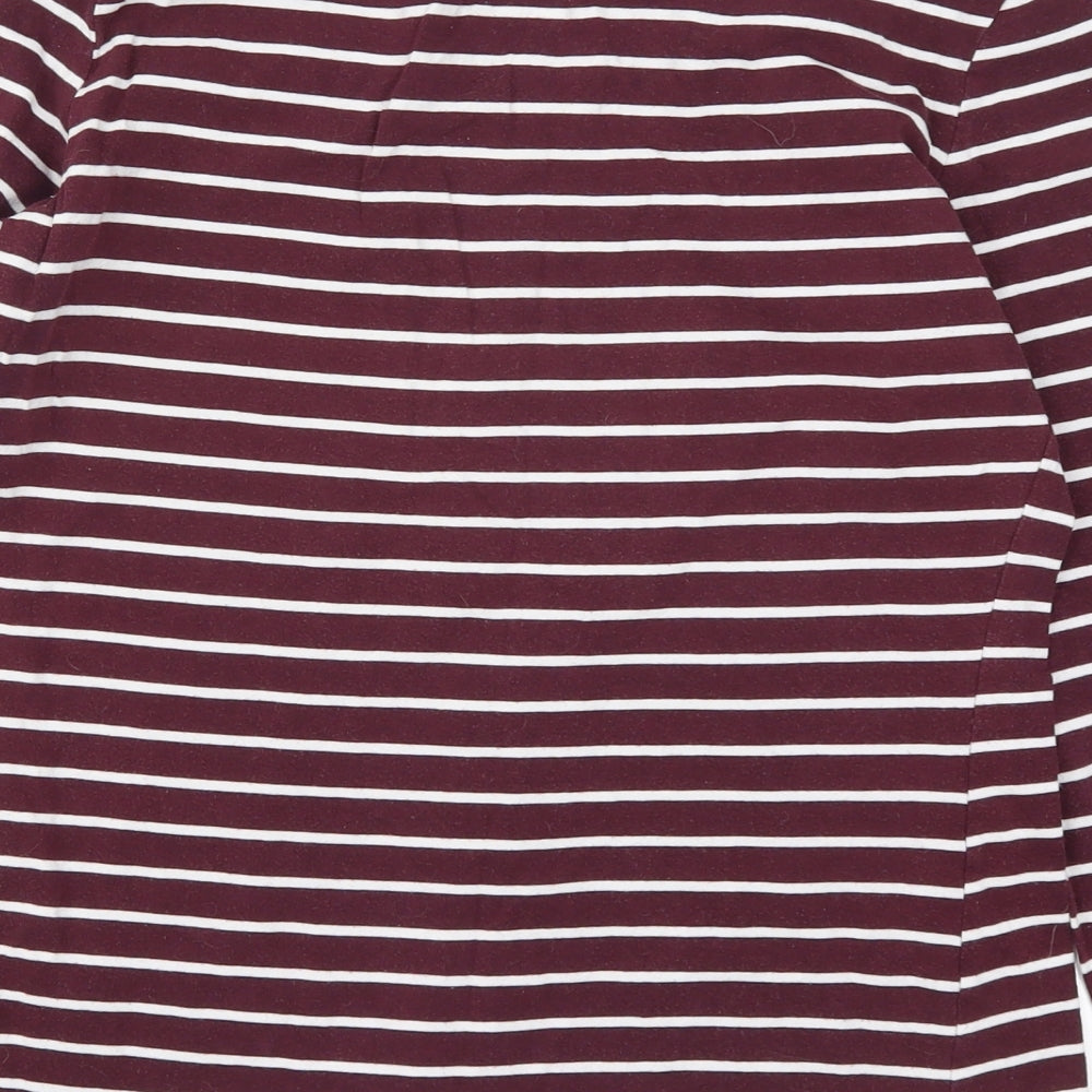 Atmosphere Womens Red Striped  Basic T-Shirt Size 14  - Burgundy