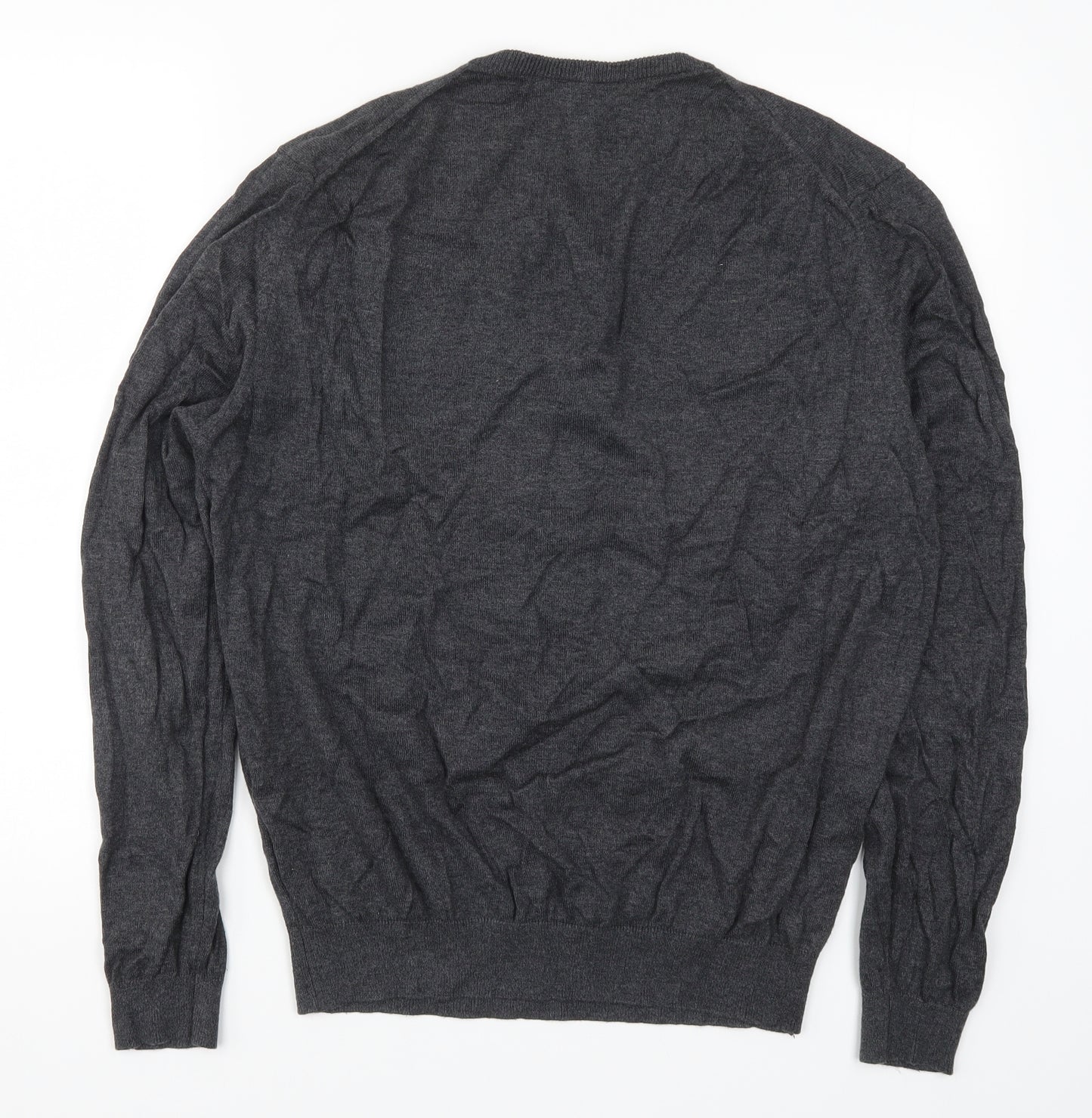 Palm Grove Mens Grey  Knit Pullover Jumper Size L
