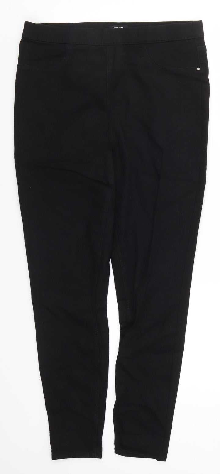Matalan Womens Black Denim Jegging Jeans Size 12 L25 in