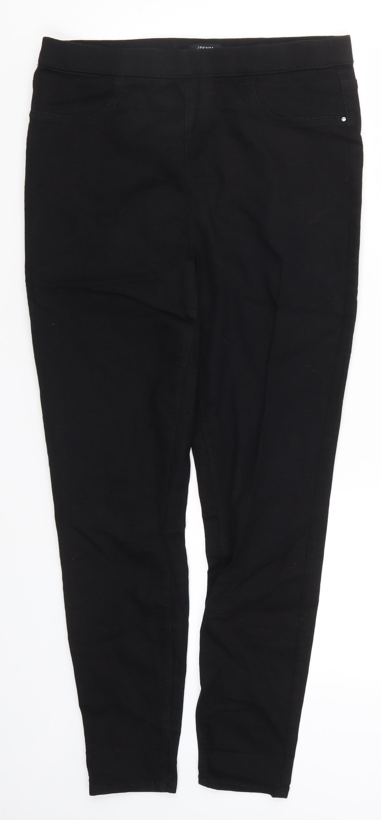 Matalan Womens Black  Denim Jegging Jeans Size 12 L25 in