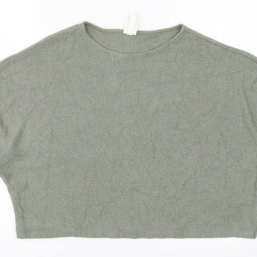 H&M Womens Green  Knit Pullover Jumper Size M