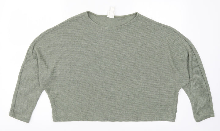 H&M Womens Green Knit Pullover Jumper Size M