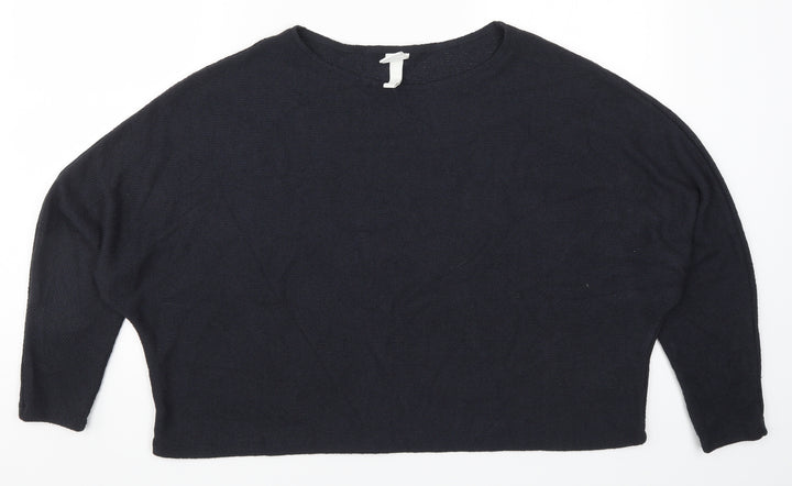 H&M Womens Blue  Knit Pullover Jumper Size L