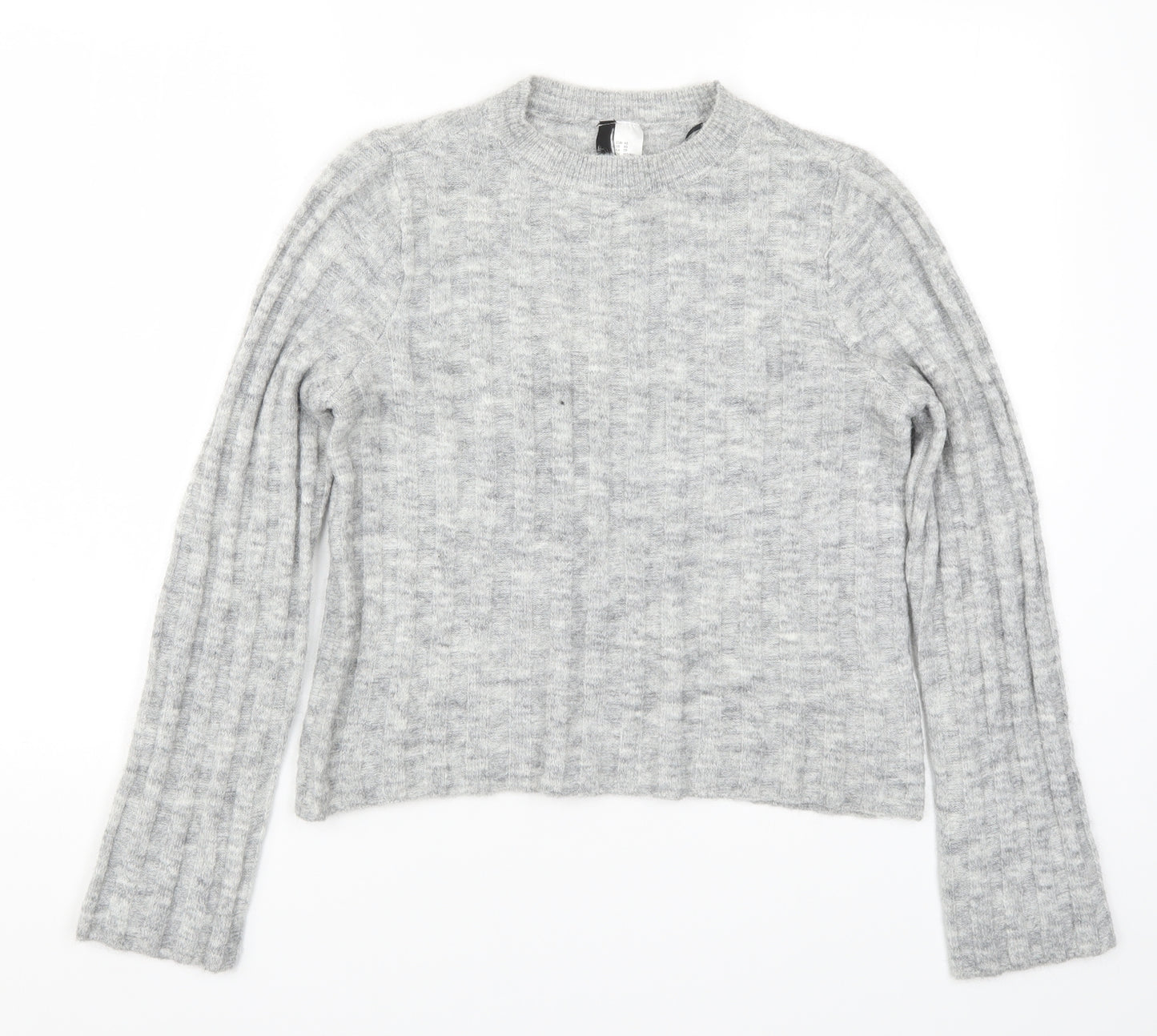H&M Womens Grey  Knit Pullover Jumper Size XS