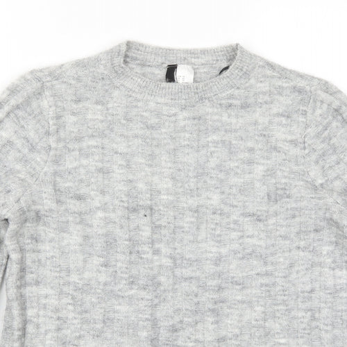 H&M Womens Grey  Knit Pullover Jumper Size XS