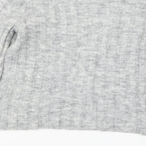H&M Womens Grey  Knit Pullover Jumper Size XS