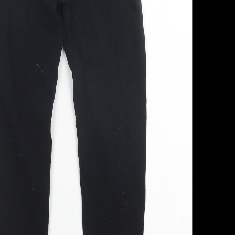 Marks and Spencer Girls Black   Carrot Trousers Size 9-10 Years