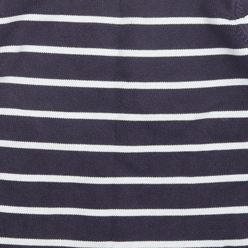 BHS Womens Blue Striped Knit Pullover Jumper Size 8