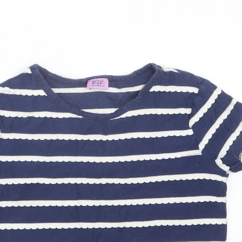F&F Girls Blue   Basic T-Shirt Size 7-8 Years