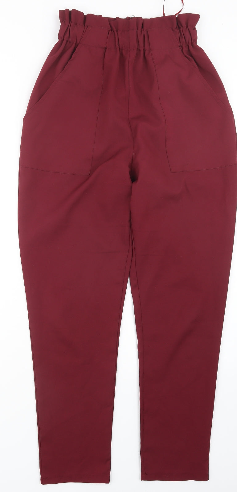 Boohoo Womens Red   Trousers  Size 10 L27.5 in