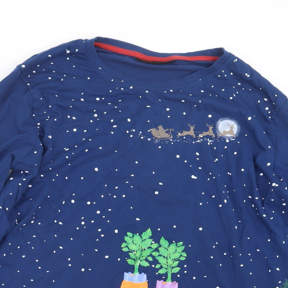 Avenue Mens Blue Geometric   Pyjama Set Size XL  - Christmas