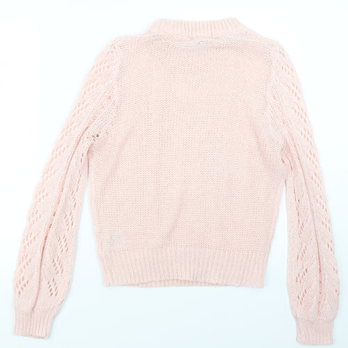Brave Soul Womens Pink  Knit Pullover Jumper Size 14