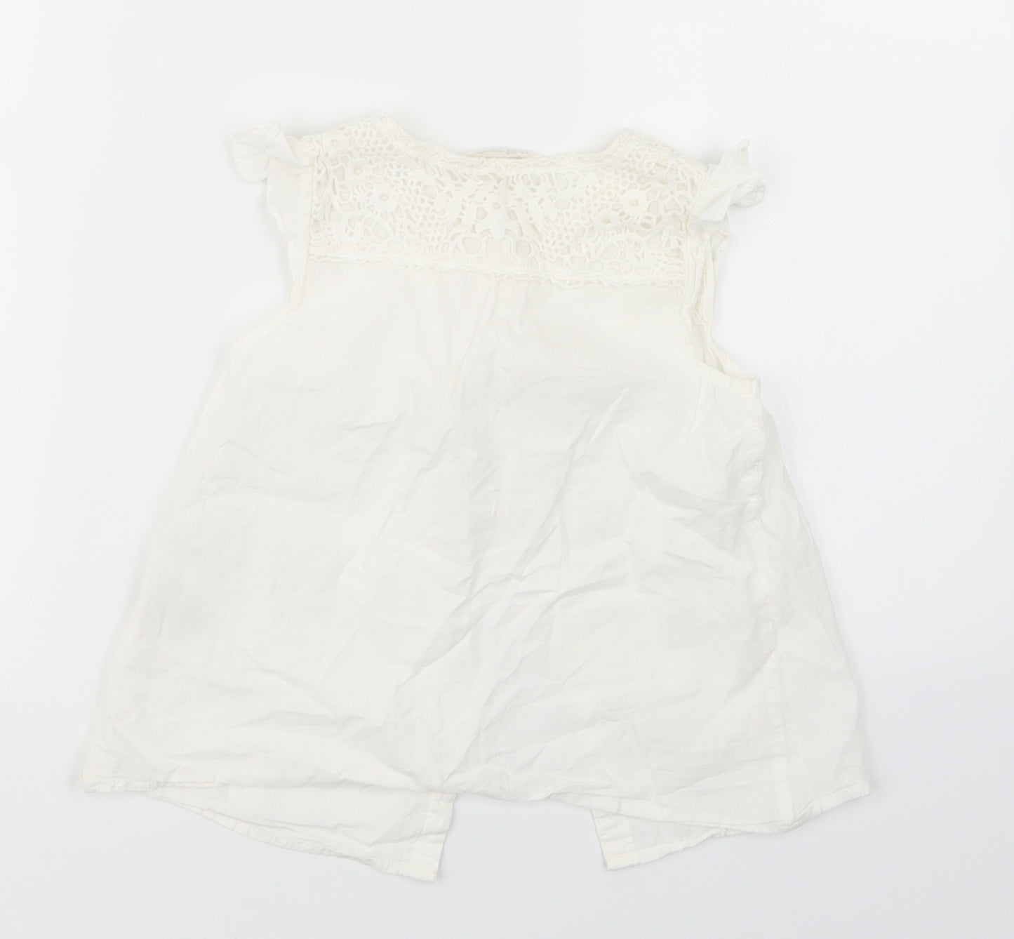 H&M Girls White   Basic Button-Up Size 7 Years