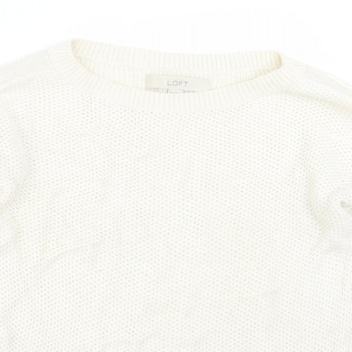 LOFT Womens Beige  Knit Pullover Jumper Size XS