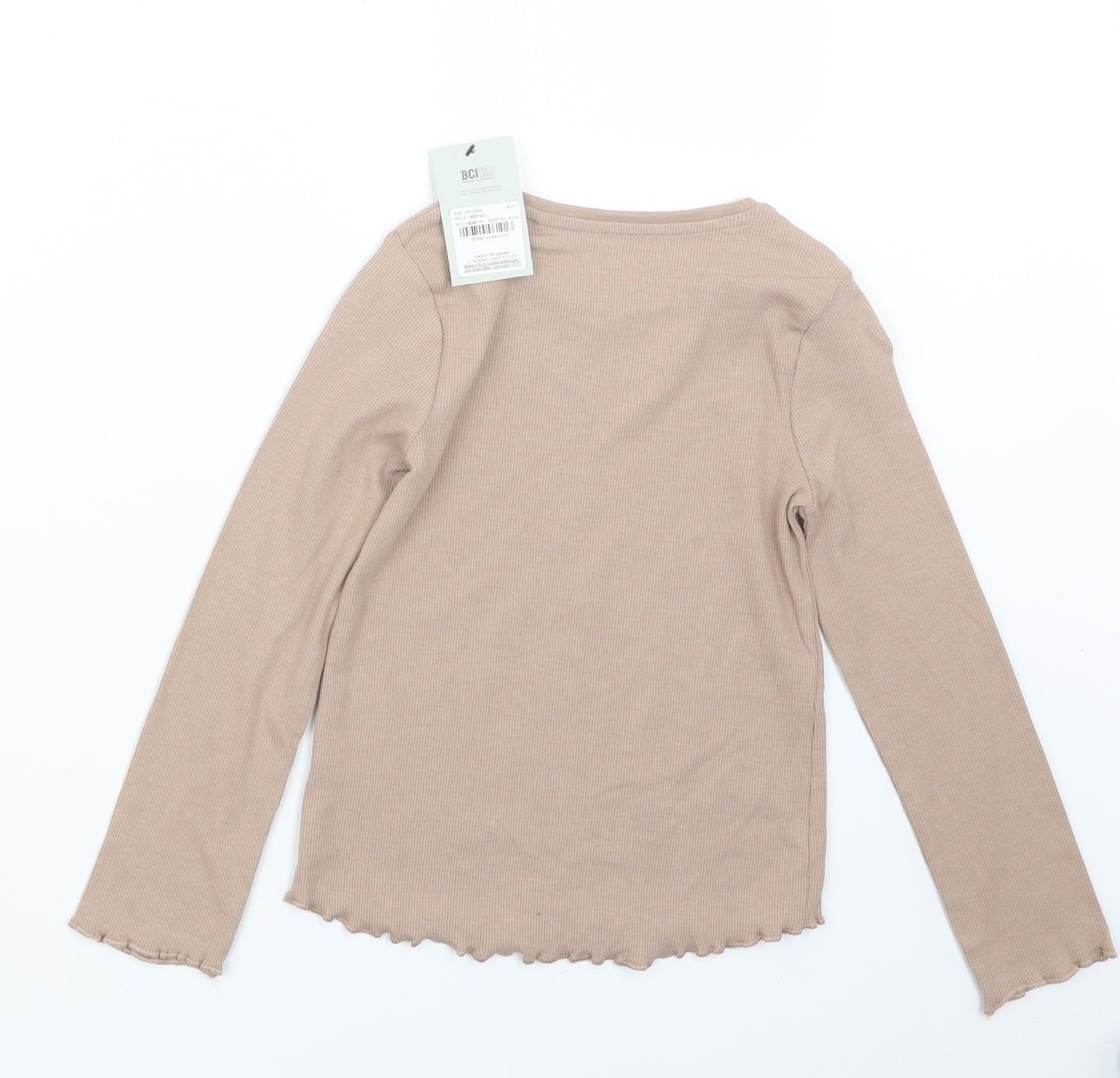 TU Girls Beige   Basic T-Shirt Size 6-7 Years