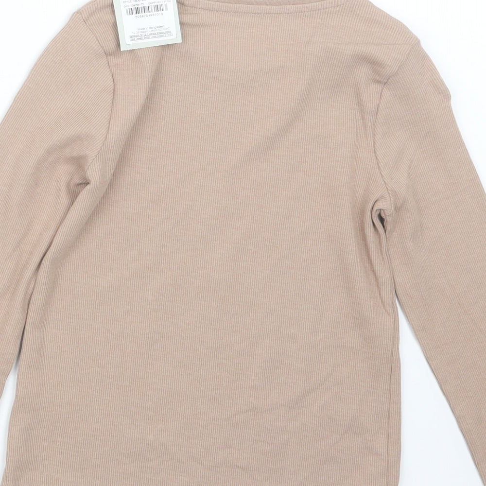 TU Girls Beige   Basic T-Shirt Size 6-7 Years