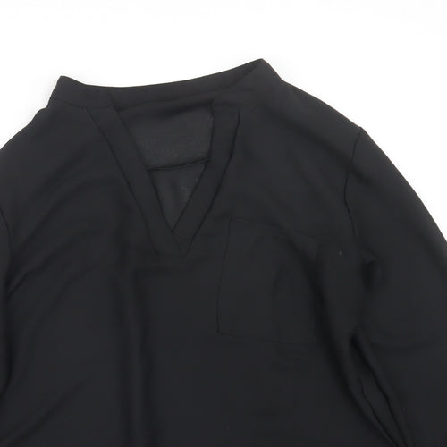 Preworn Womens Black   Basic Blouse Size L