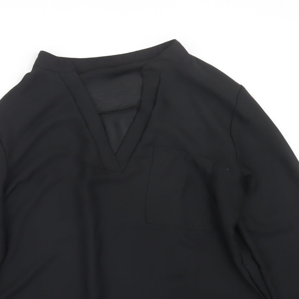Preworn Womens Black   Basic Blouse Size L
