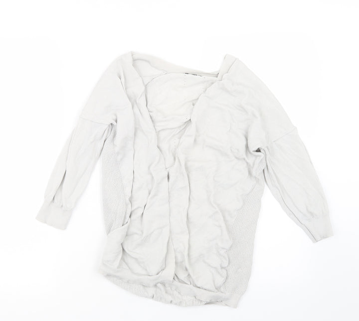 TU Womens Grey  Knit Cardigan Jumper Size 12