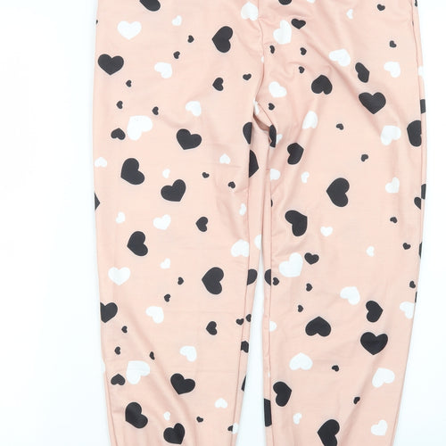 CBR Womens Pink Geometric  Jegging Trousers Size L L27 in