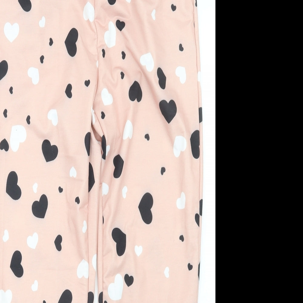CBR Womens Pink Geometric  Jegging Trousers Size L L27 in