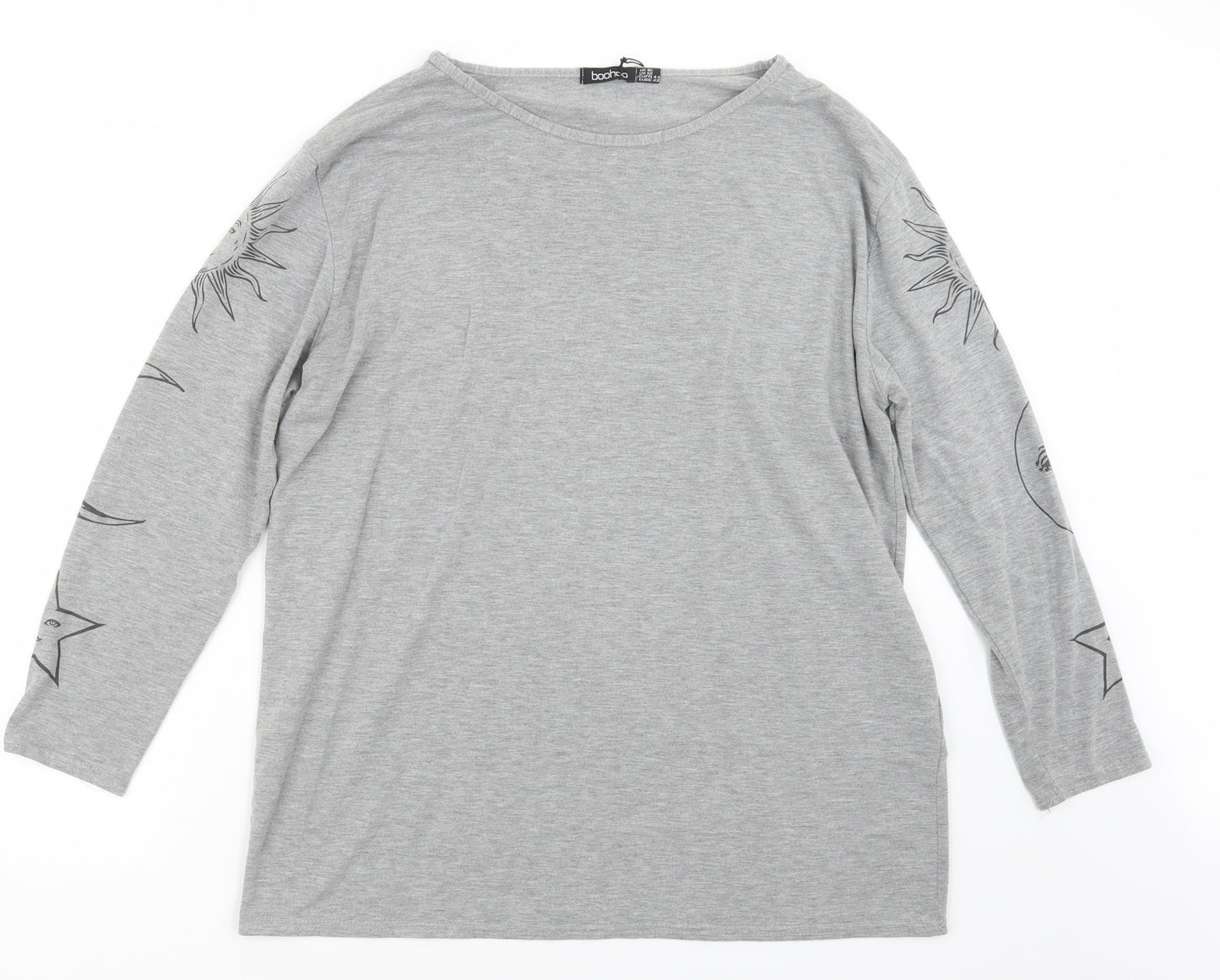 Boohoo Womens Grey   Basic T-Shirt Size 16