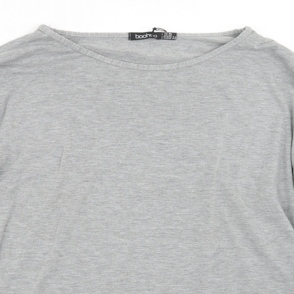Boohoo Womens Grey   Basic T-Shirt Size 16