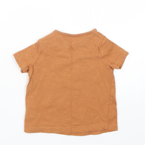 F&F Baby Brown   Basic T-Shirt Size 3-6 Months  - WWF