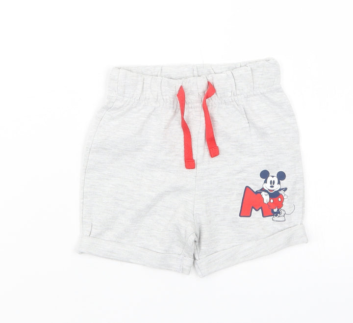 Primark Boys Grey   Cropped Trousers Size 3-6 Months  - Mickey Mouse