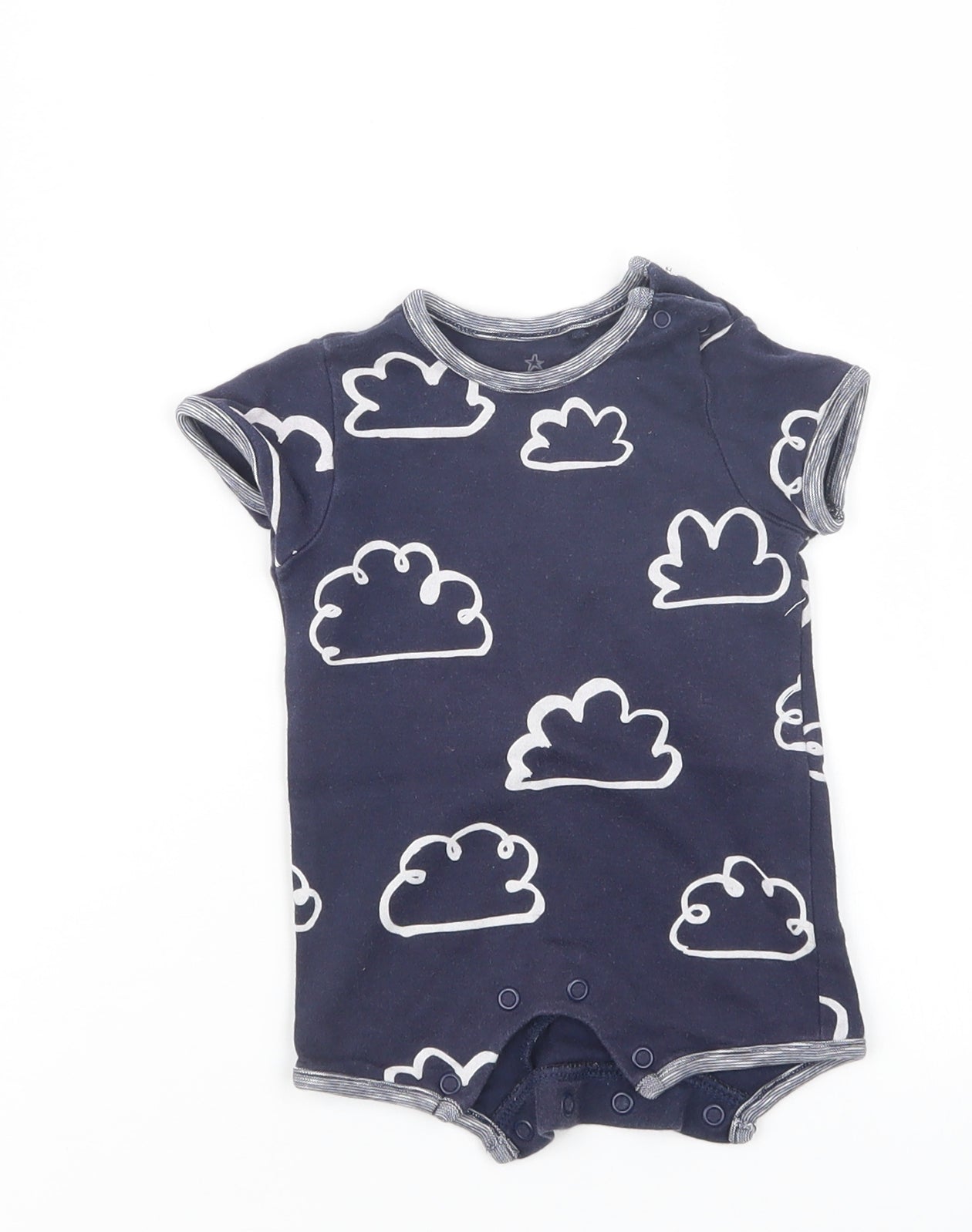 NEXT Boys Blue Geometric  Coverall Outfit/Set Size Newborn