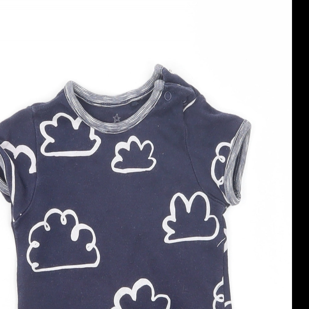 NEXT Boys Blue Geometric  Coverall Outfit/Set Size Newborn