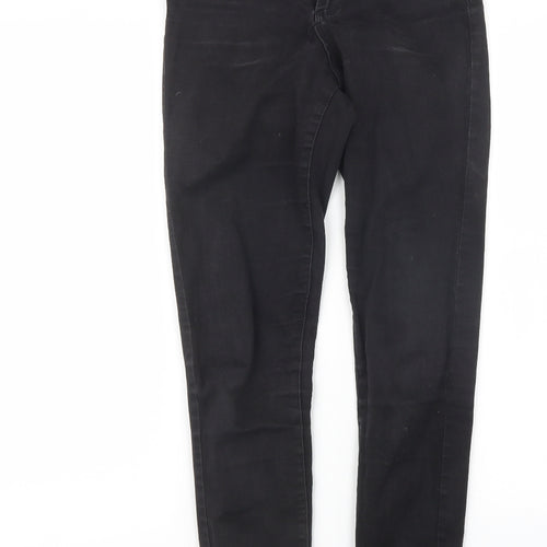 Denim Co. Womens Black  Denim Straight Jeans Size 10 L29 in