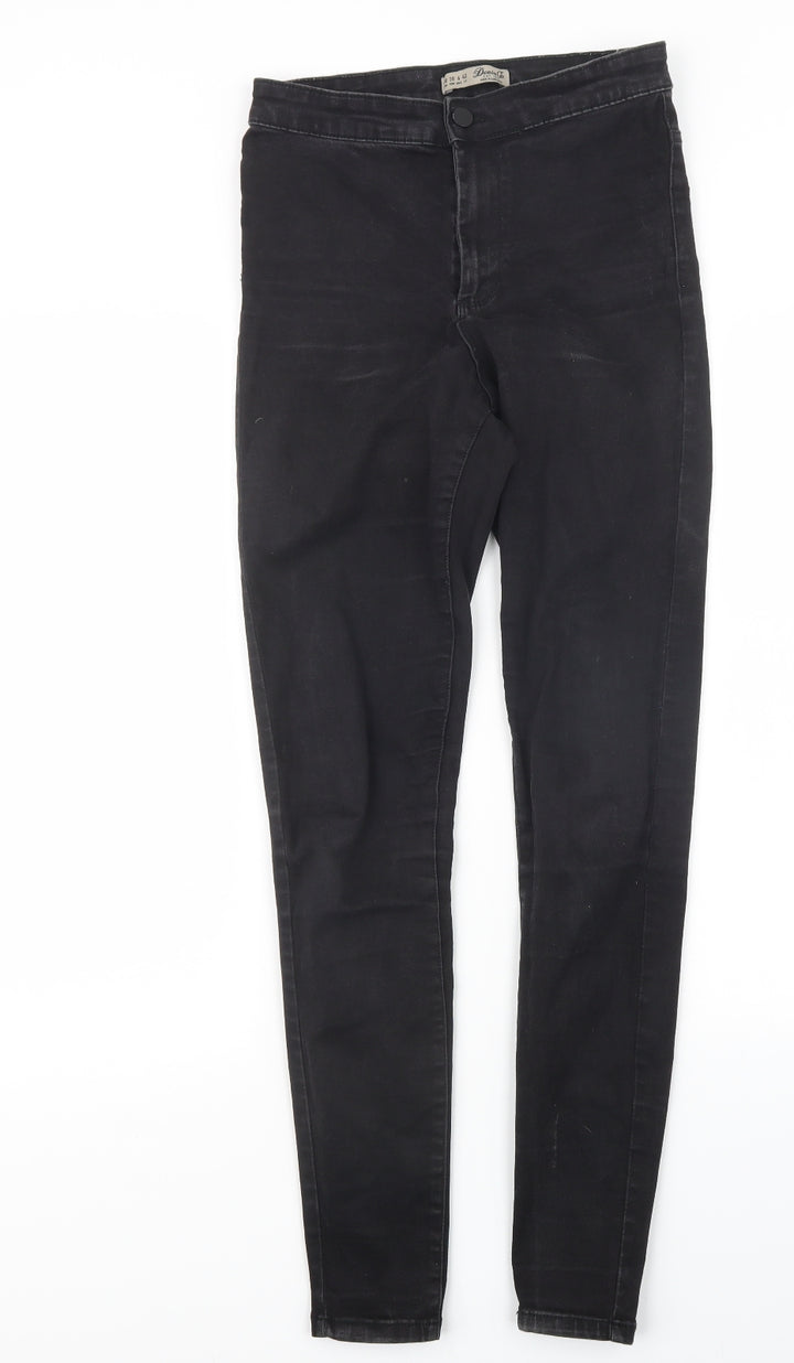 Denim Co. Womens Black Denim Straight Jeans Size 10 L29 in