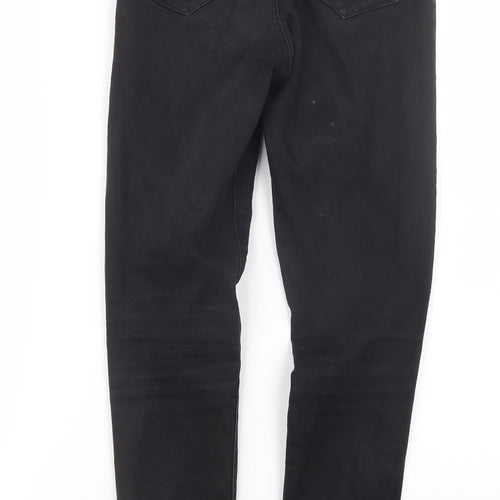 Denim Co. Womens Black  Denim Straight Jeans Size 10 L29 in
