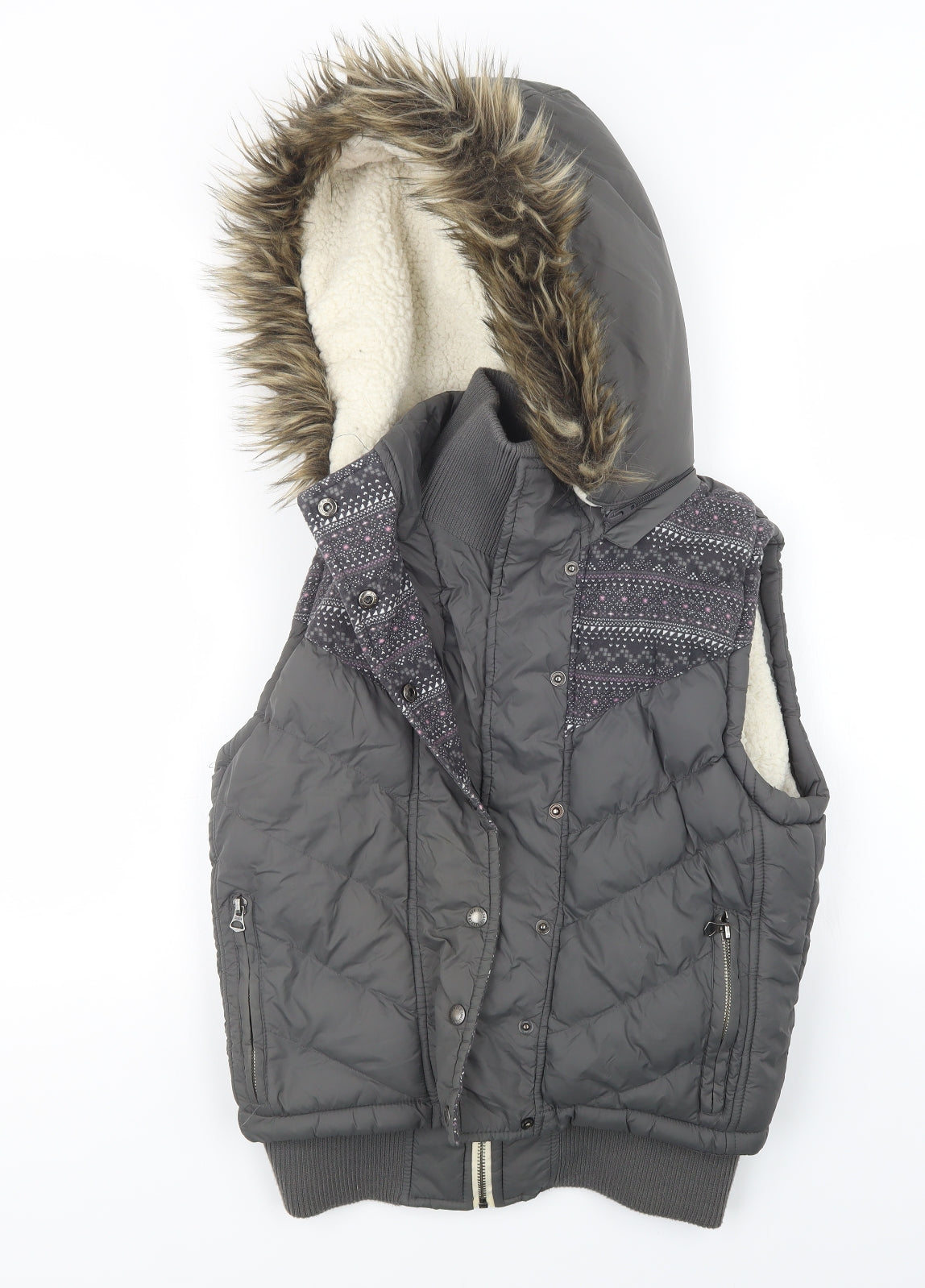 SoulCal&Co Womens Grey   Gilet Jacket Size M
