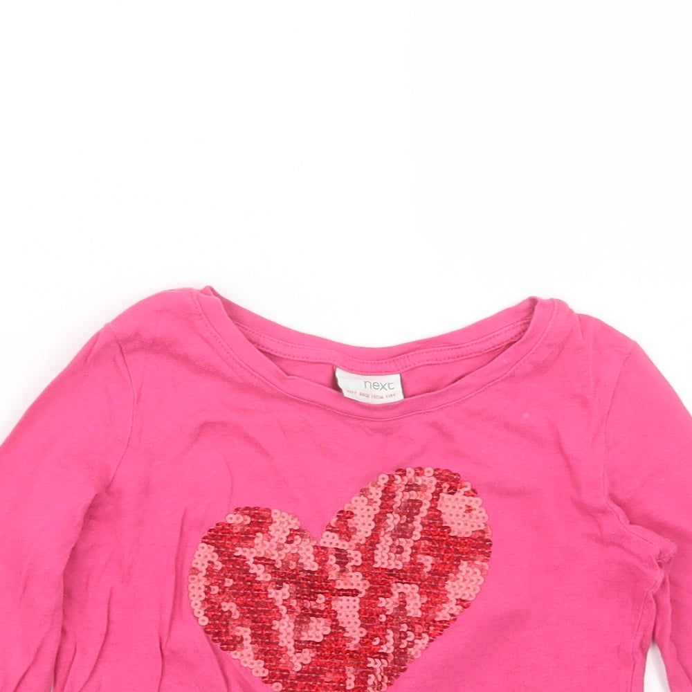 NEXT Girls Pink   Basic T-Shirt Size 4 Years