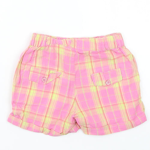 E-vie Angel Girls Pink Check  Boyfriend Shorts Size 2-3 Years