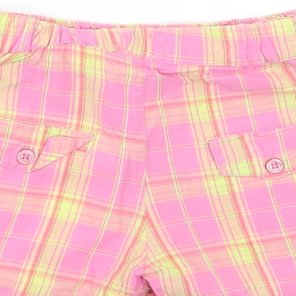 E-vie Angel Girls Pink Check  Boyfriend Shorts Size 2-3 Years