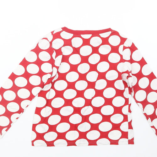 George Girls Red Polka Dot  Basic T-Shirt Size 5-6 Years